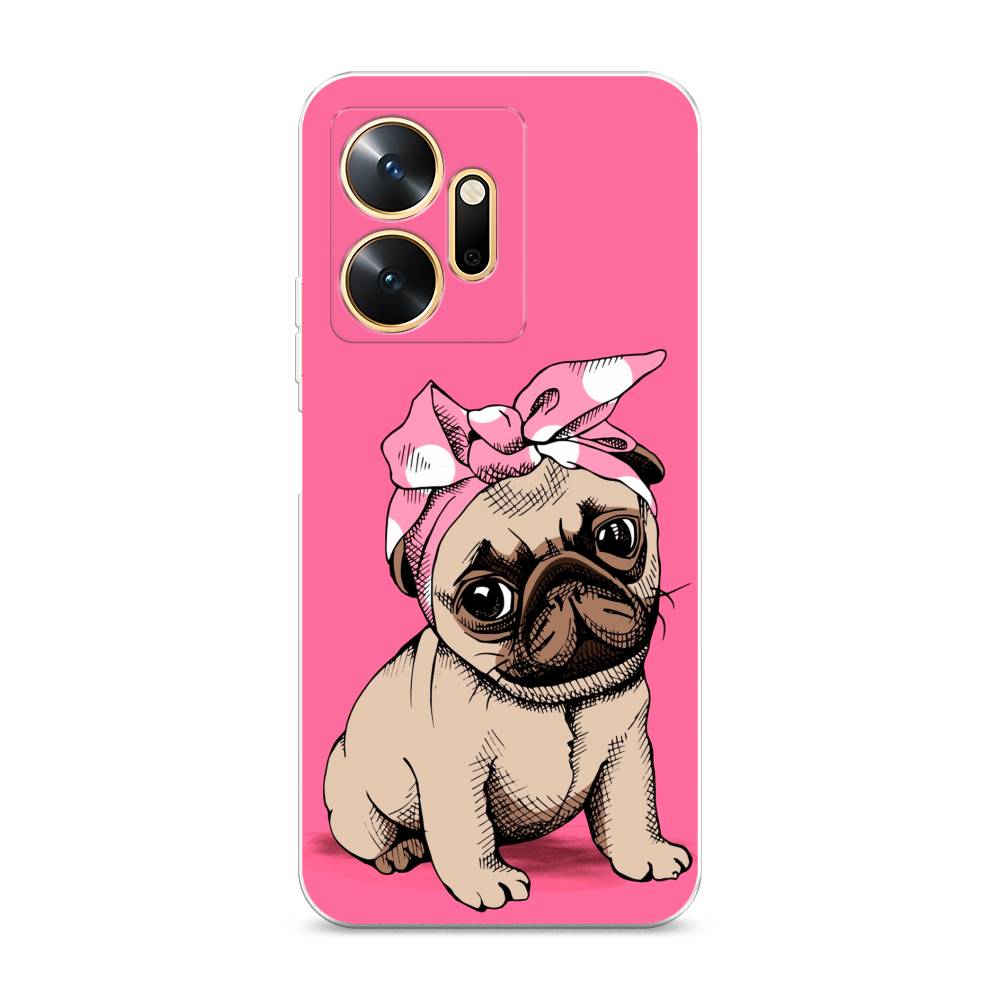 

Чехол Awog на Infinix Zero 20 / Инфиникс Зеро 20 "Dog Pin-Up", Розовый;бежевый