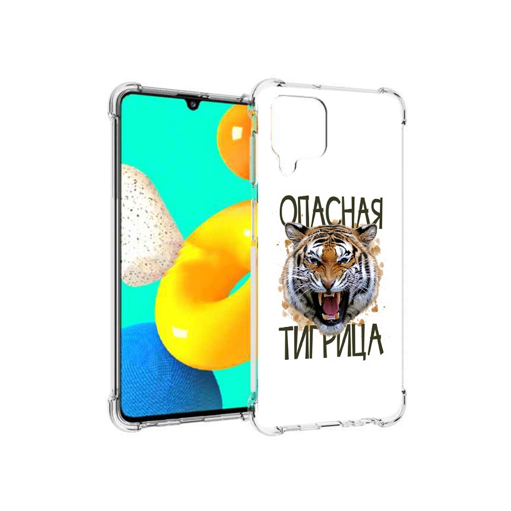 

Чехол MyPads Tocco для Samsung Galaxy M32 опасная тигрица (PT161818.523.527), Прозрачный, Tocco