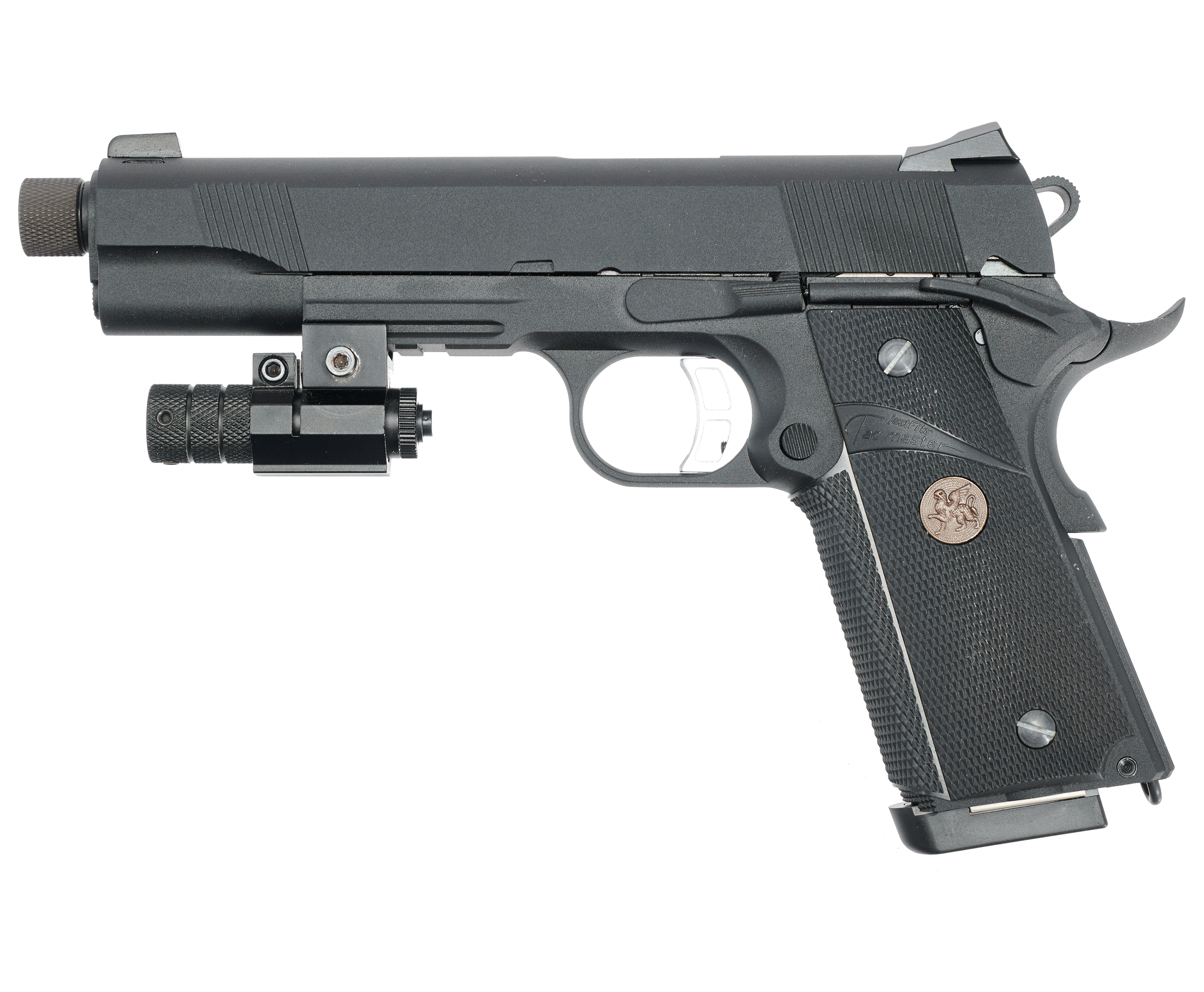 Страйкбольный пистолет KJW Colt M1911 M.E.U. 6 мм, GBB, Gas, удлиненный ствол