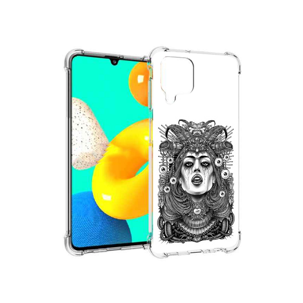 

Чехол MyPads Tocco для Samsung Galaxy M32 портрет девушки черно белый (PT161818.523.551), Прозрачный, Tocco