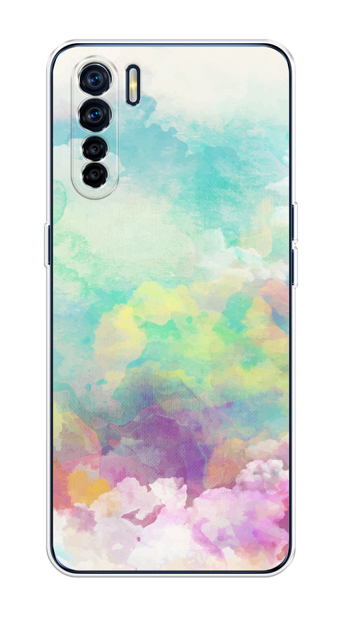 

Чехол на Oppo A91/Reno 3 "Воздушное небо", Белый;голубой;розовый;желтый, 252450-1