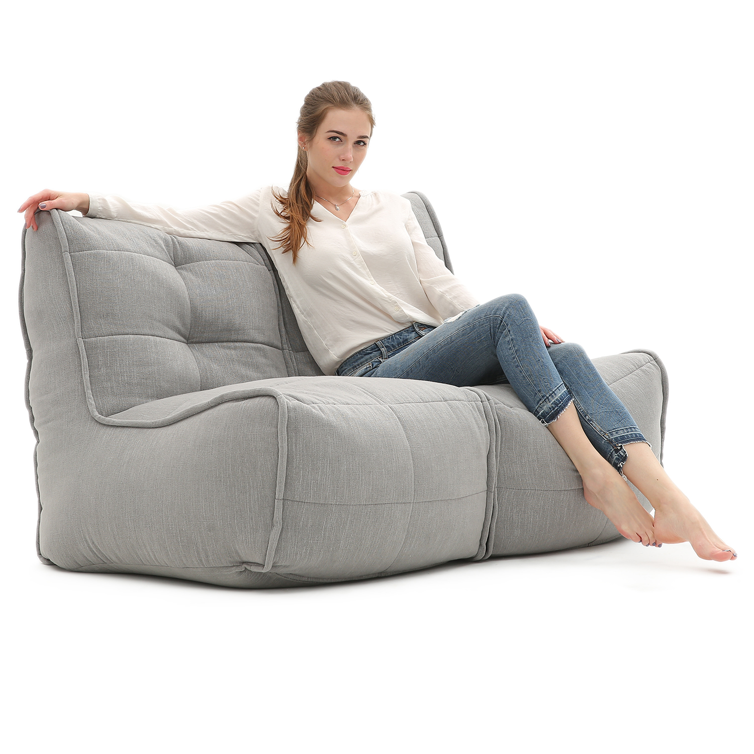 Диван Twin Couch - Keystone Grey - 120 см - в салон красоты, прихожую, офис (нераскладной)