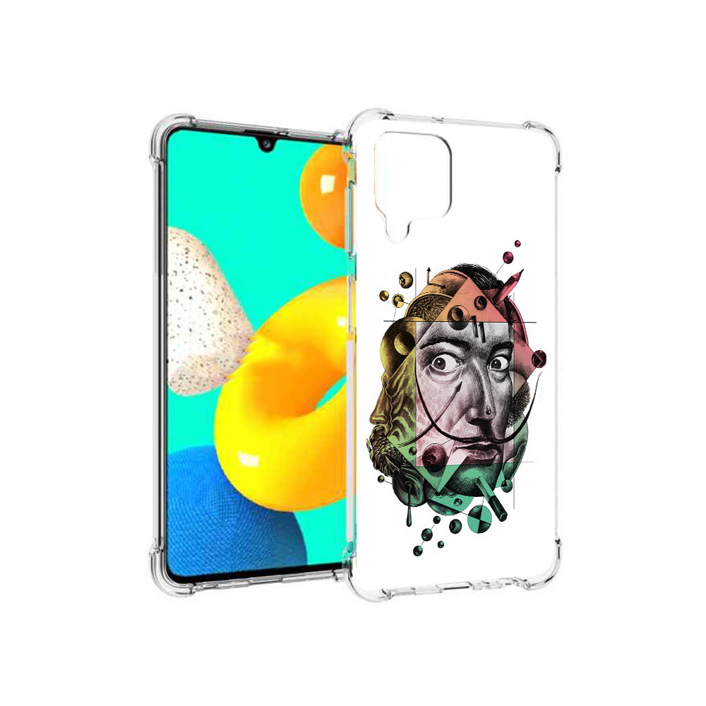 

Чехол MyPads Tocco для Samsung Galaxy M32 разноцветное лицо абстракция (PT161818.523.570), Прозрачный, Tocco