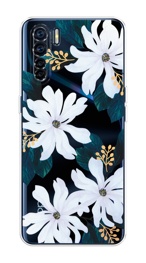 

Чехол на Oppo A91/Reno 3 "Delilah Flower", Зеленый;белый, 252450-1