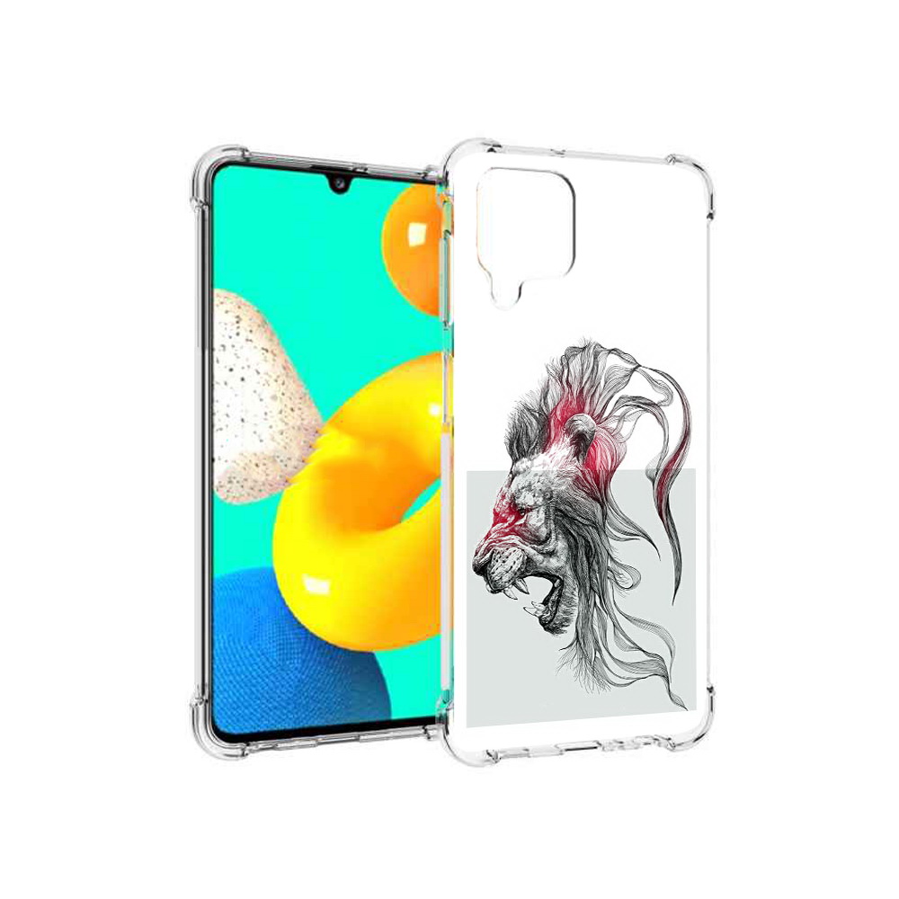 

Чехол MyPads Tocco для Samsung Galaxy M32 разъяренный лев (PT161818.523.576), Прозрачный, Tocco