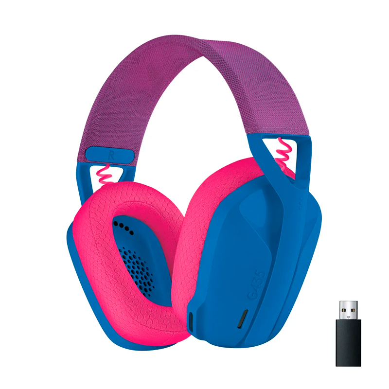 

Игровые беспроводные наушники Logitech G435, USB Type-C с микрофоном, синие