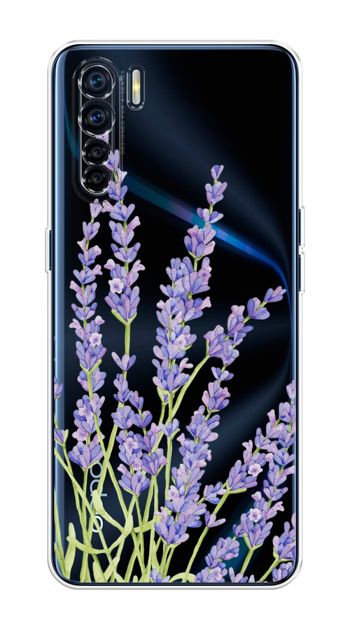 

Чехол на Oppo A91/Reno 3 "Лавандовые стебли", Фиолетовый;зеленый, 252450-1