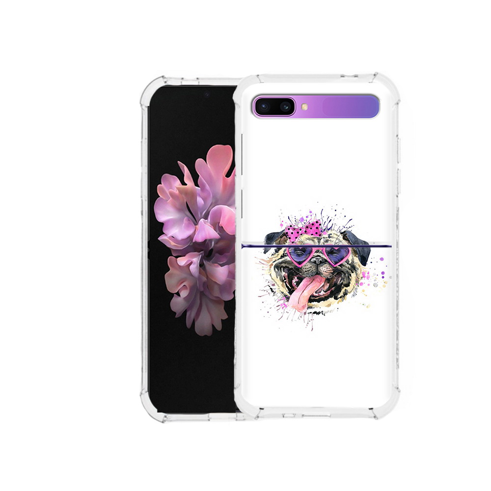 

Чехол MyPads Tocco для Samsung Galaxy Z Flip Веселая собака (PT226935.587.43), Прозрачный, Tocco