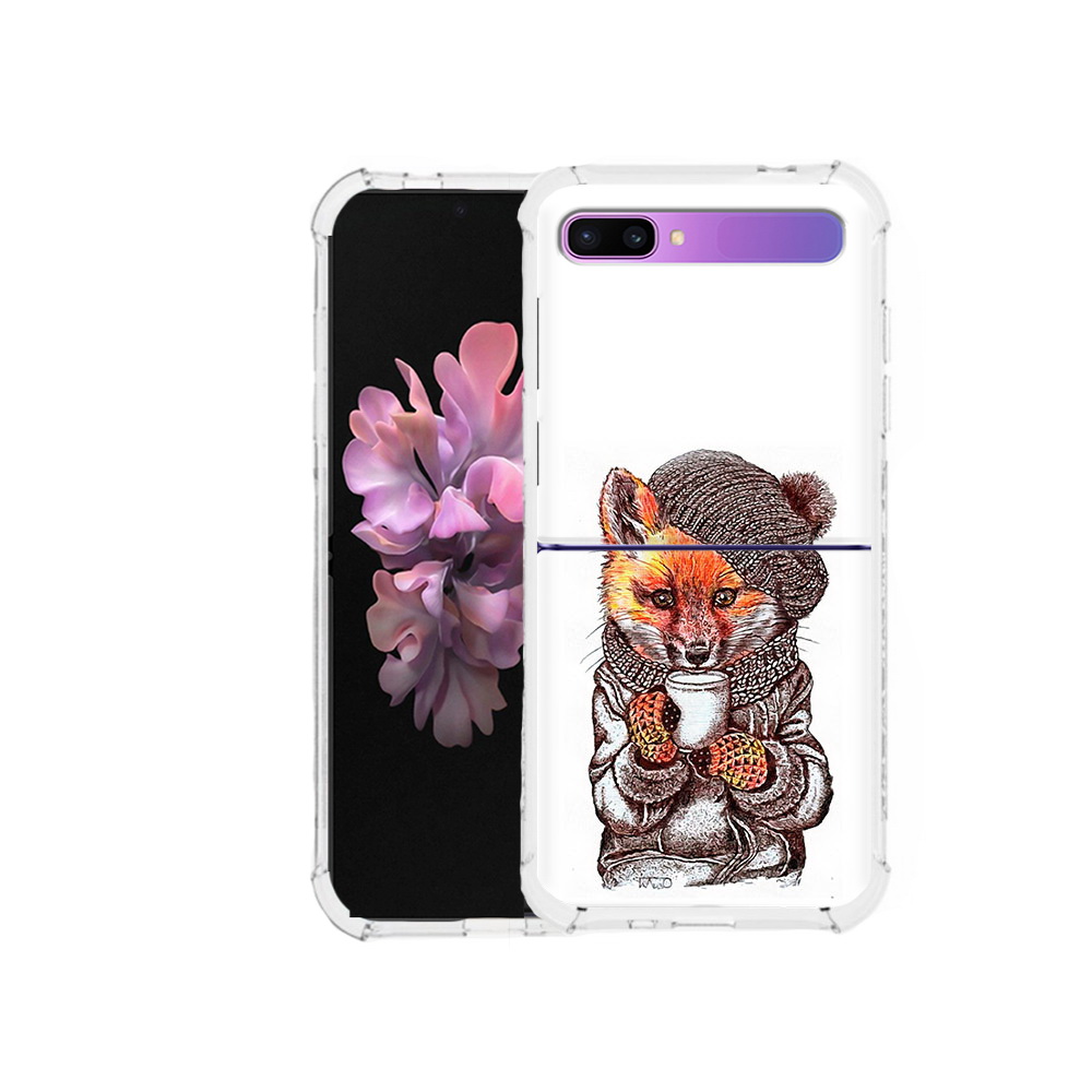

Чехол MyPads Tocco для Samsung Galaxy Z Flip лиса в шапке (PT226935.587.437), Tocco