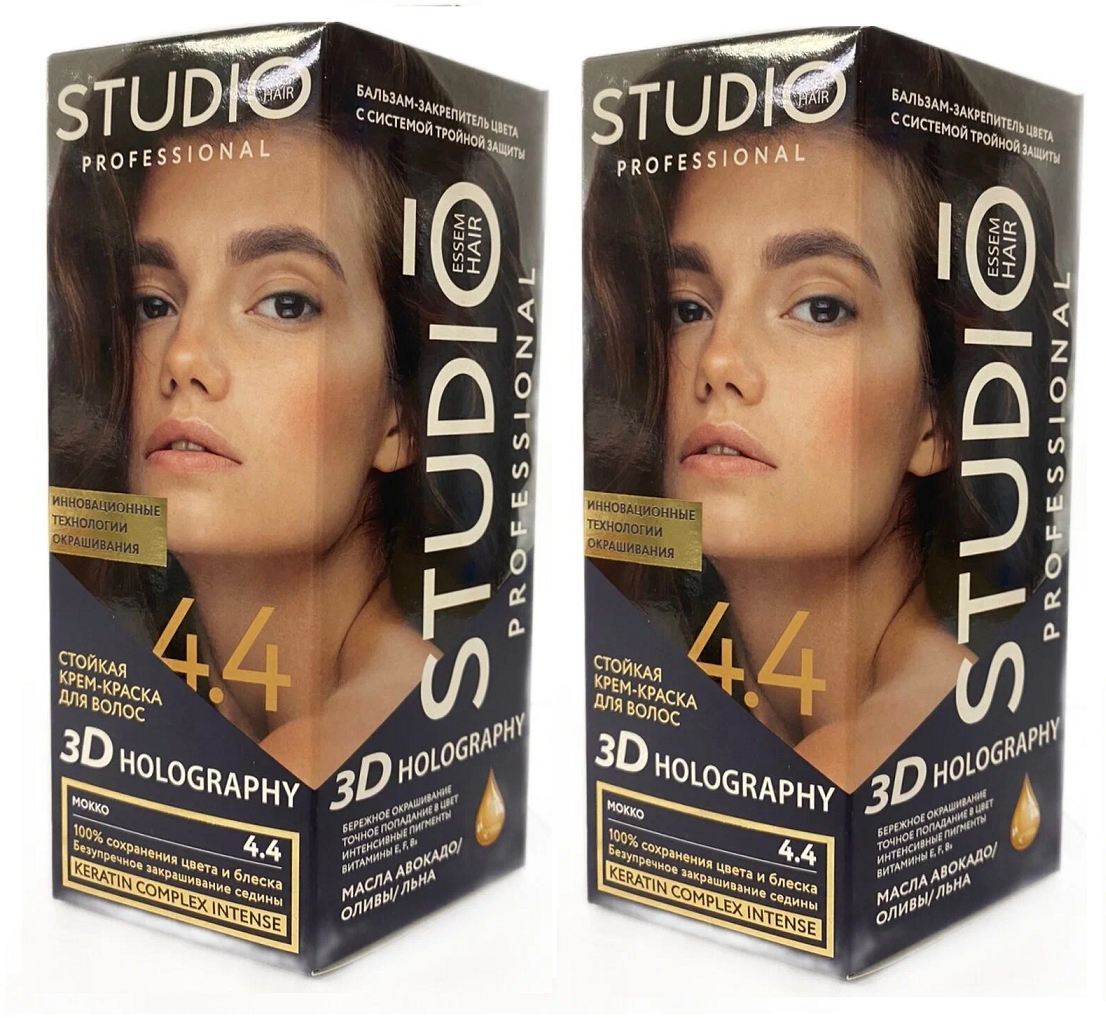 Краска для волос Studio Professional Essem Hair 4.4 Мокко 115 мл 2 шт