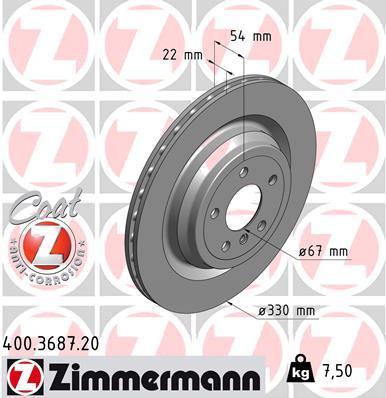 

Тормозной диск ZIMMERMANN 400368720