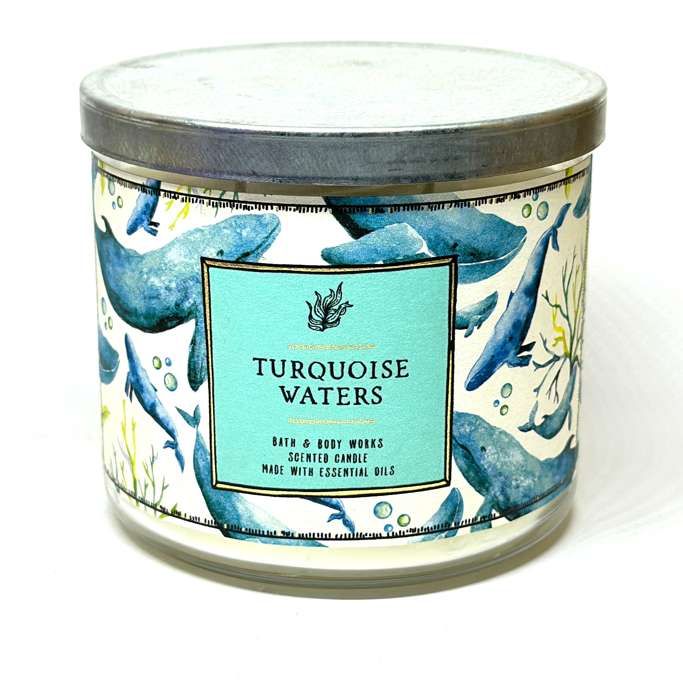 Свеча Bath and Body Works Turquoise Water ароматическая с 3-мя фитилями