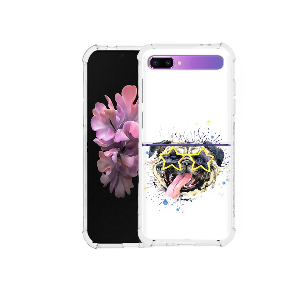 

Чехол MyPads Tocco для Samsung Galaxy Z Flip мопс боксер (PT226935.587.482), Прозрачный, Tocco