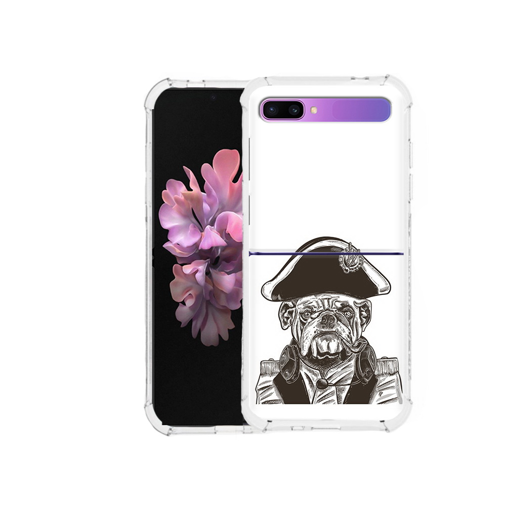 

Чехол MyPads Tocco для Samsung Galaxy Z Flip мопс генерал (PT226935.587.483), Прозрачный, Tocco