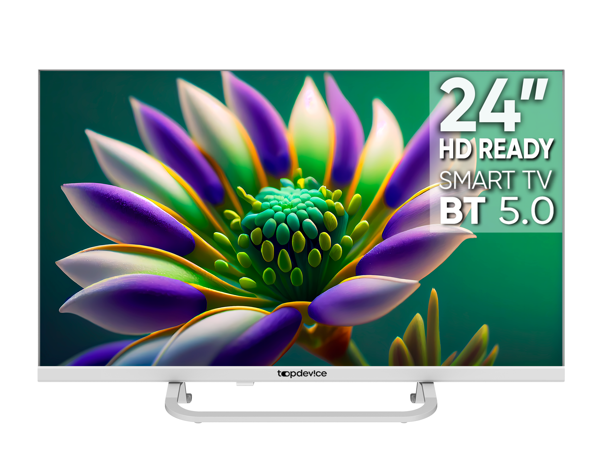 

Телевизор Topdevice TDTV24CS04H_WE, 24"(61 см), HD, Белый, TDTV24CS04H_WE