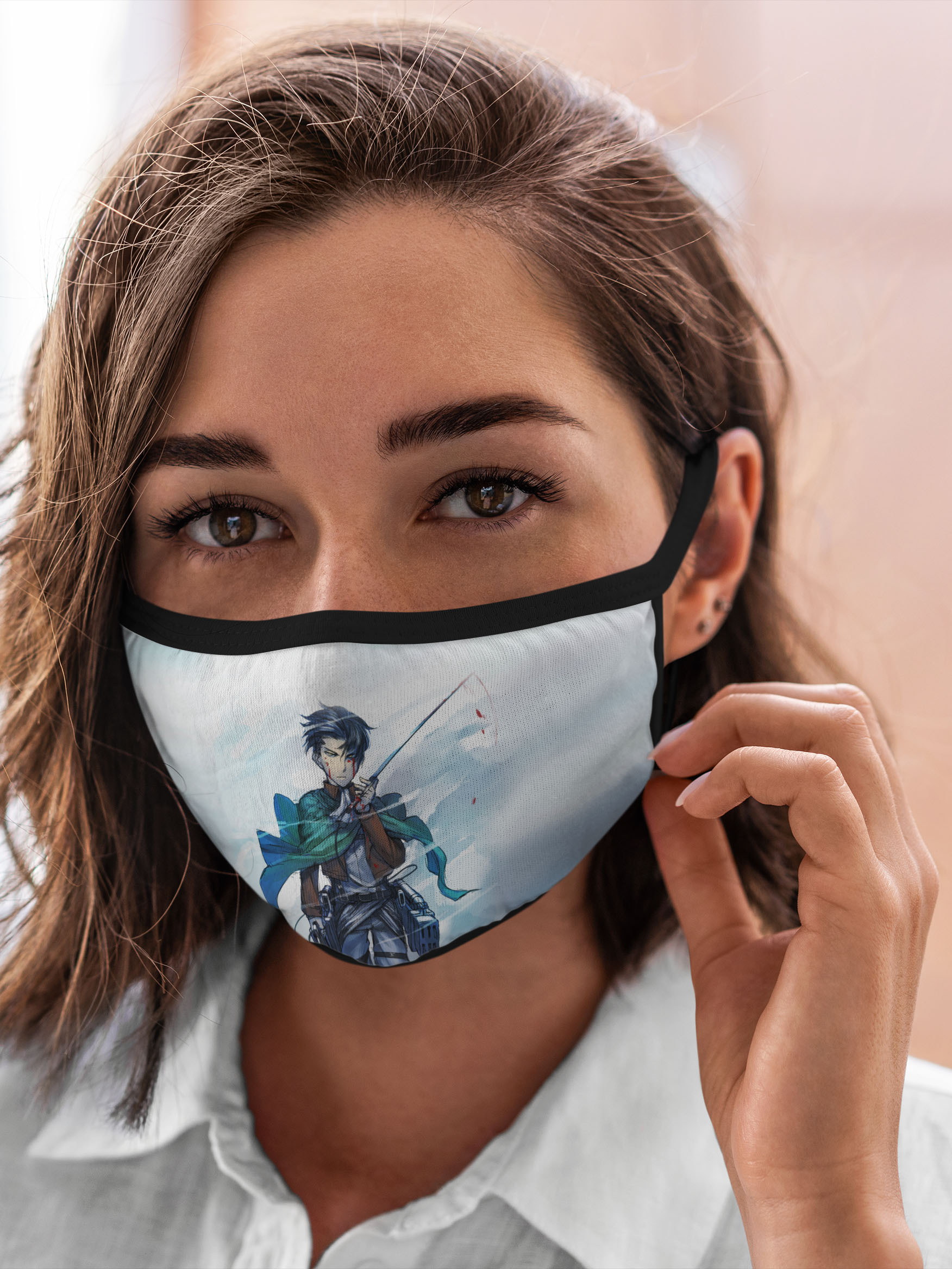 

Многоразовая маска унисекс Burnettie Атака Титанов Aot Леви, Атака Титанов Aot Леви