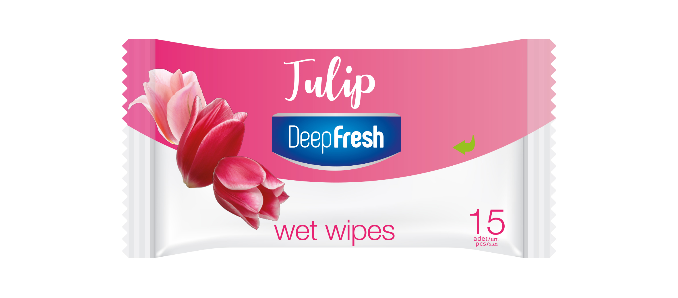 Салфетки влажные Deep Fresh Tulip 15 шт. салфетки влажные deep fresh для снятия макияжа огуречные 25 шт