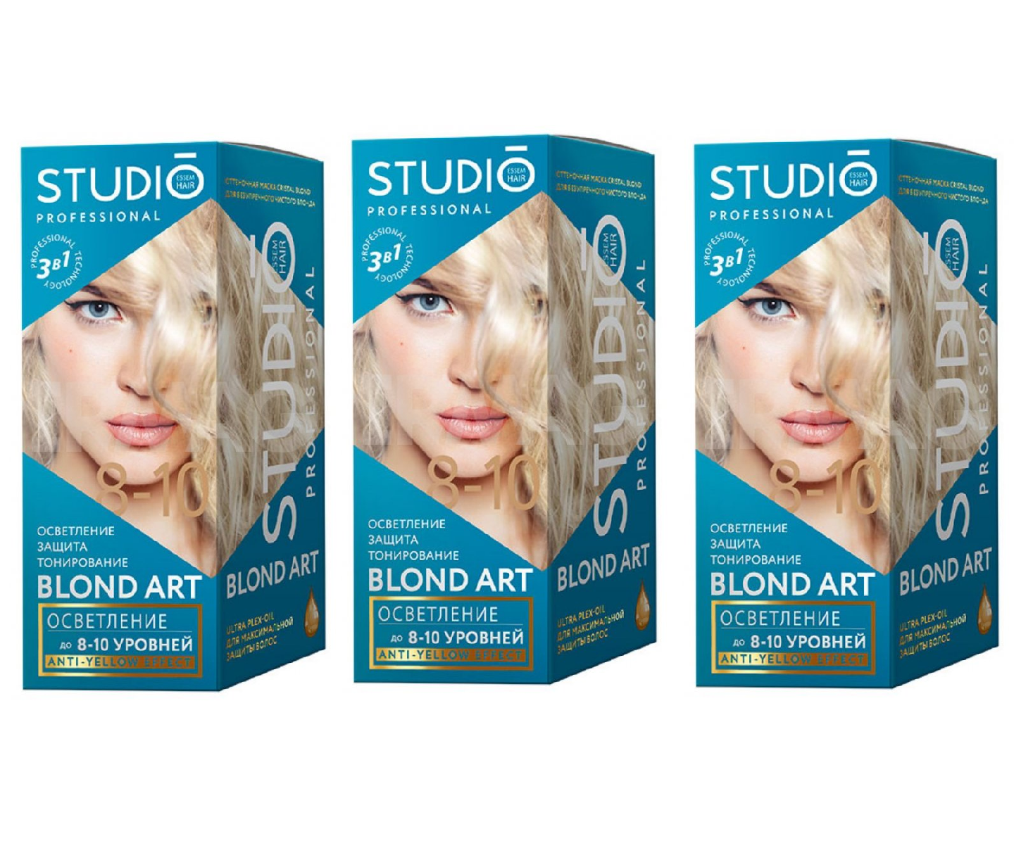 Осветлитель для волос Studio Professional Essem Hair 175 мл 3 шт 1438₽