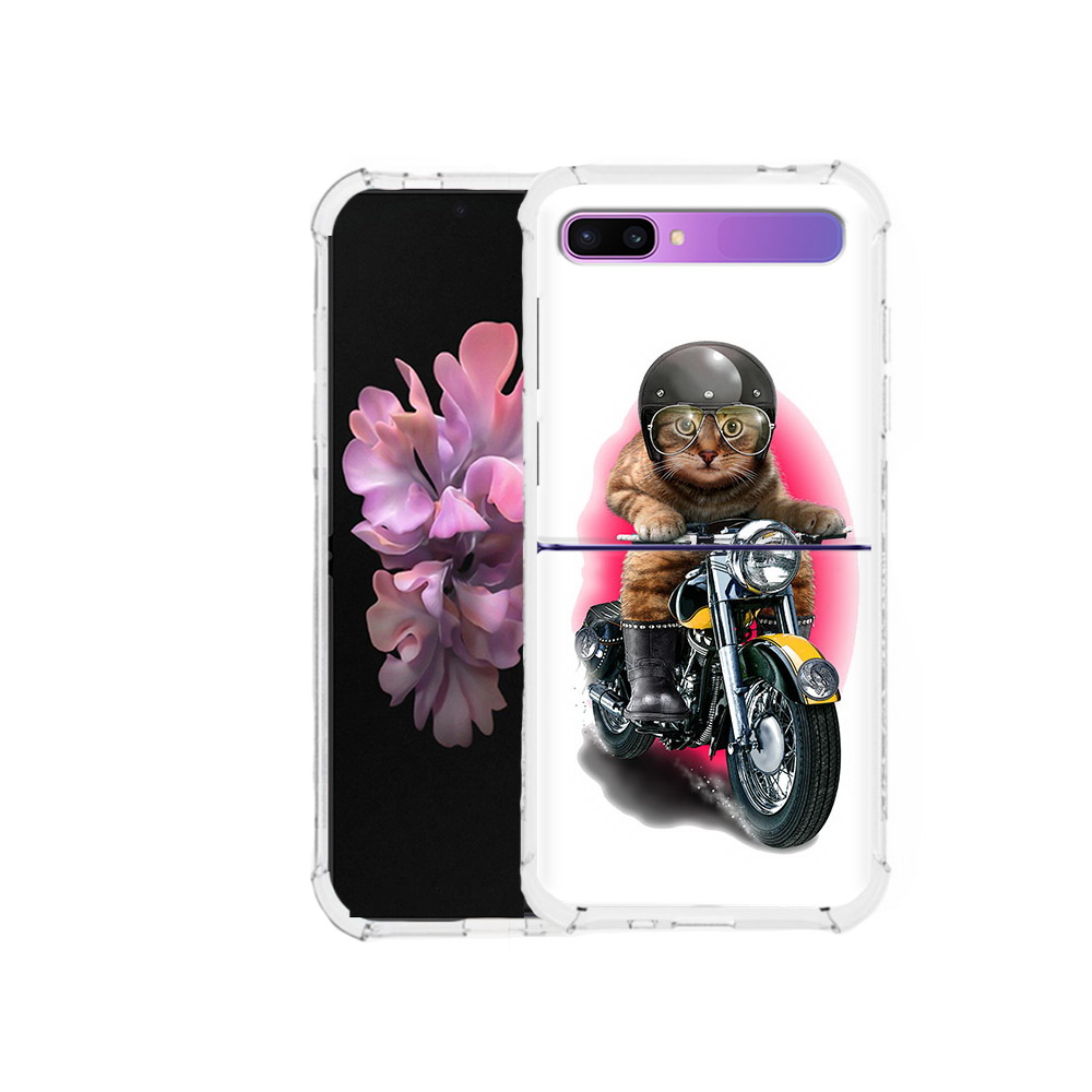 

Чехол MyPads Tocco для Samsung Galaxy Z Flip мото-кот (PT226935.587.485), Прозрачный, Tocco