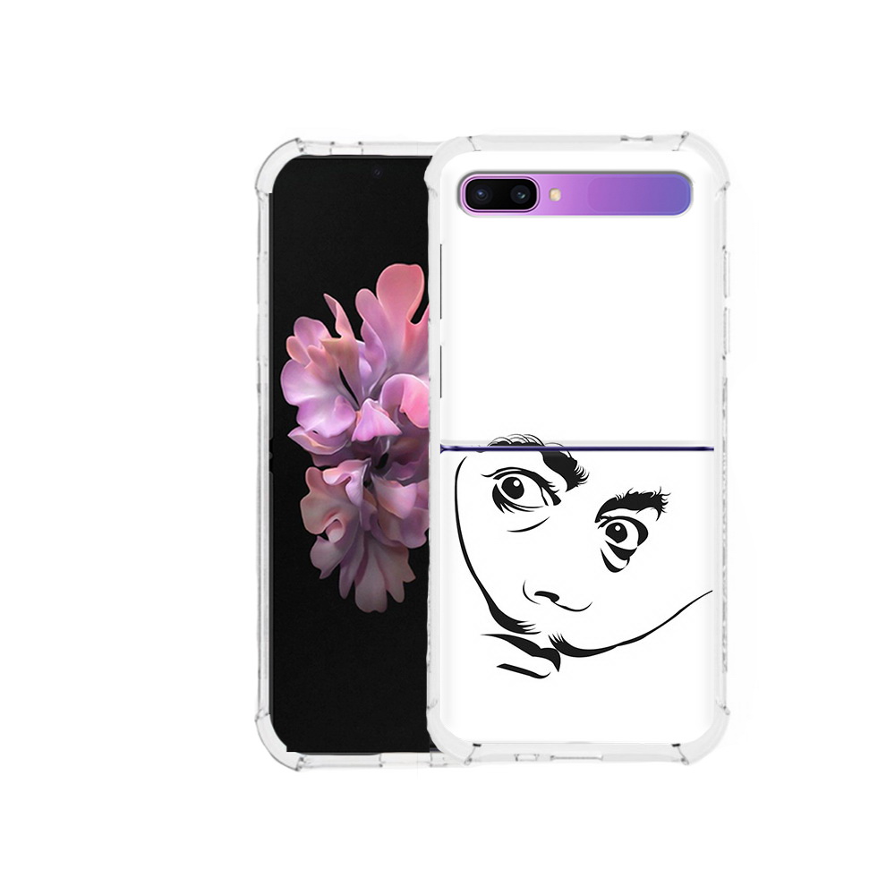 

Чехол MyPads Tocco для Samsung Galaxy Z Flip мужчина с длинными усами (PT226935.587.487), Прозрачный, Tocco