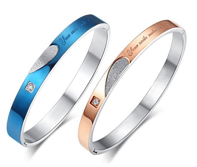 

Парные браслеты из стали с фианитом р.17 4Love4You SP68, SP68