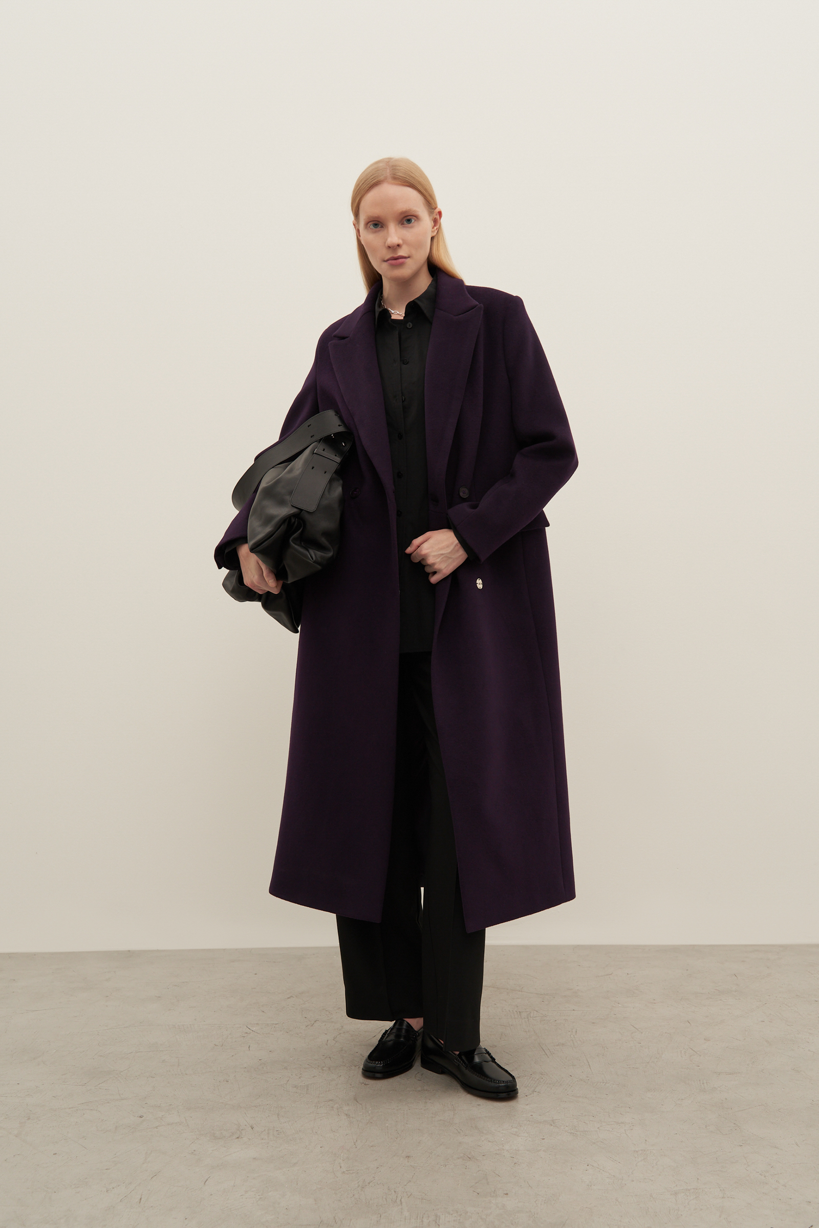 Пальто женское Finn Flare FAD11024 фиолетовое L