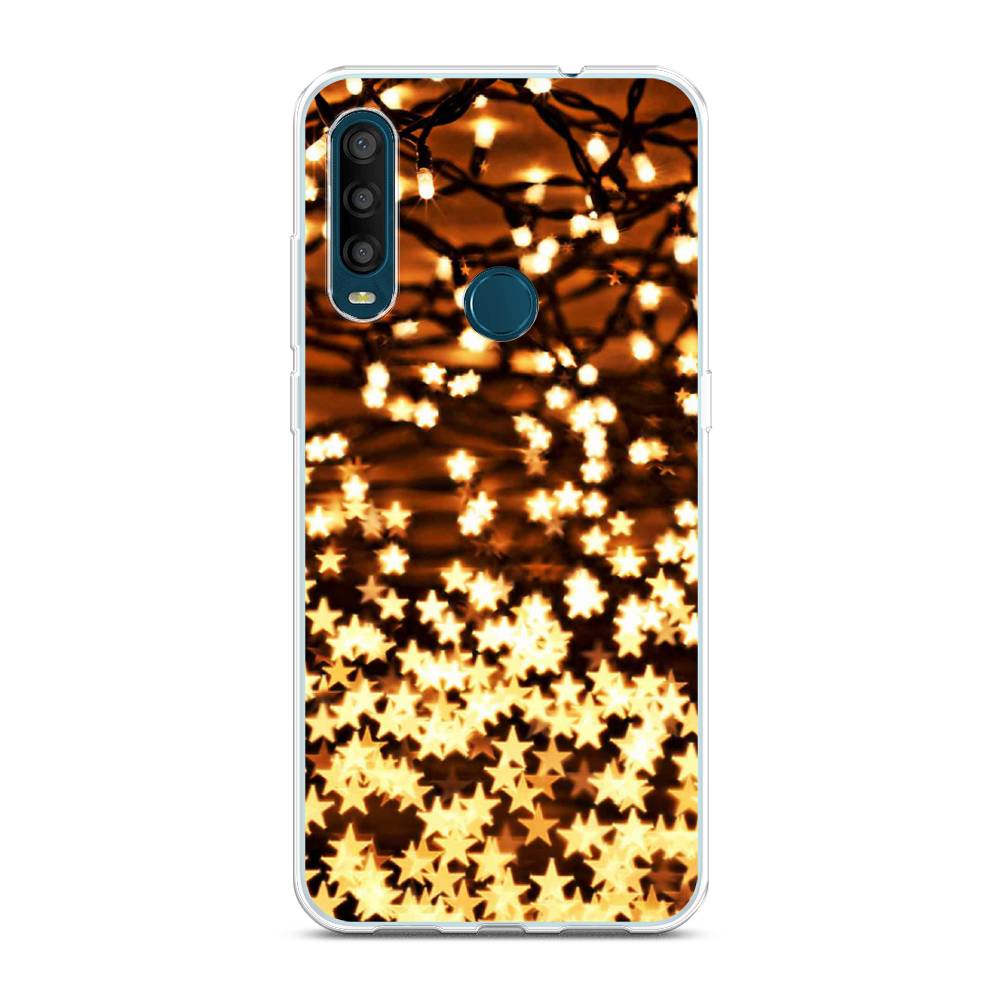 

Чехол на Alcatel 1SE 2020 "Новогодняя гирлянда", Золотистый, 171250-5