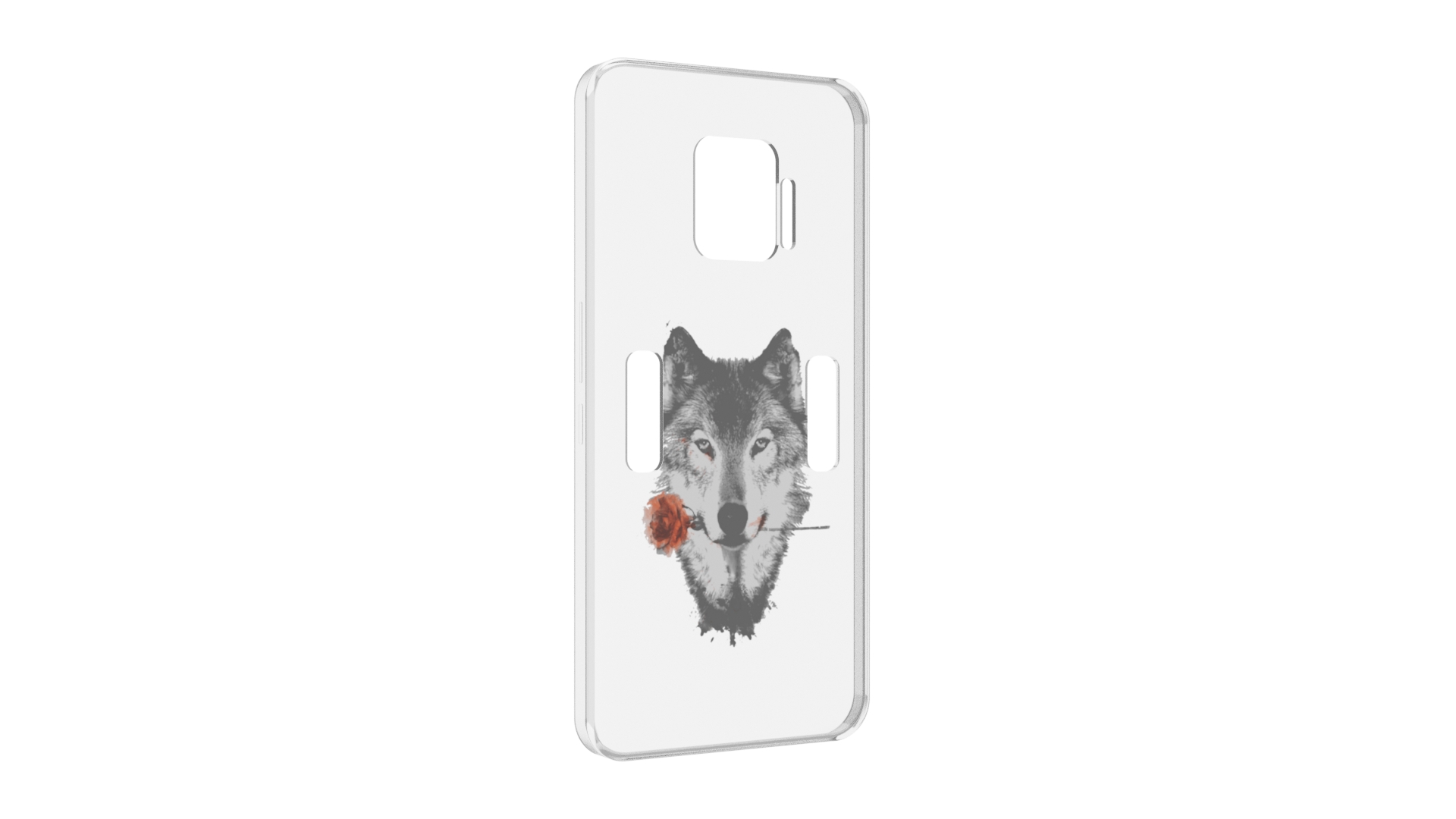 

Чехол MyPads волк с розой для ZTE Nubia Red Magic 7 Pro, Прозрачный, Tocco