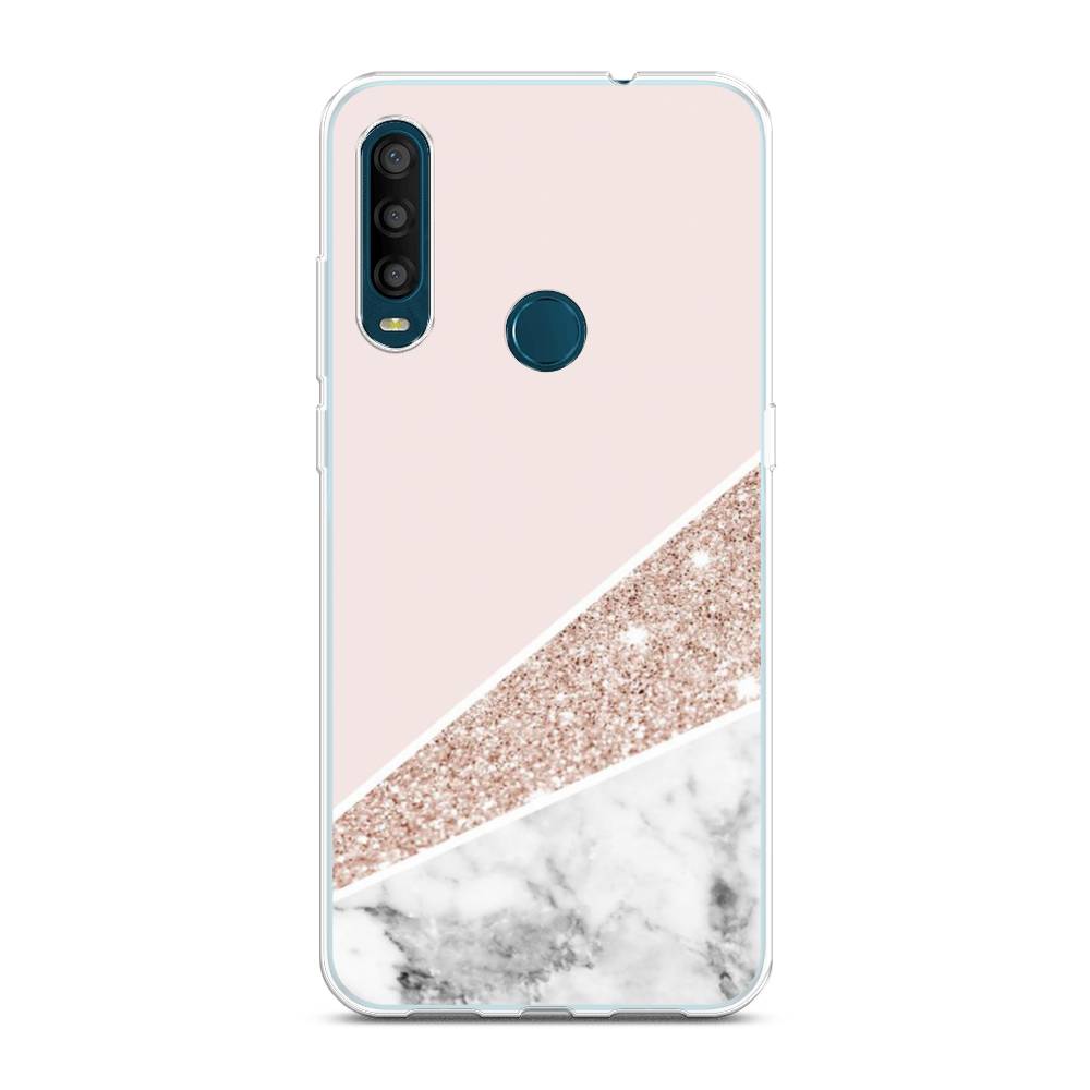 

Чехол на Alcatel 1SE 2020 "Блестящий розовый мрамор", 171250-3