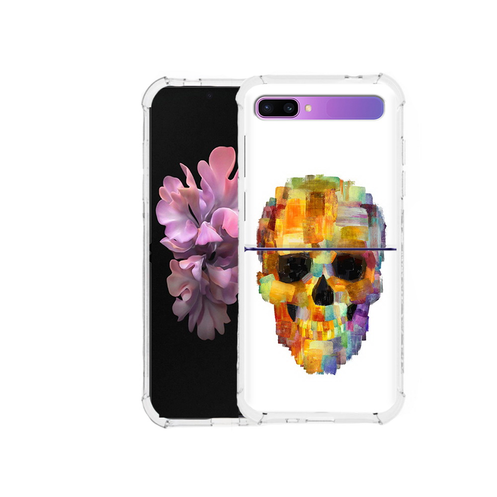 

Чехол MyPads Tocco для Samsung Galaxy Z Flip нарисованный череп (PT226935.587.516), Прозрачный, Tocco