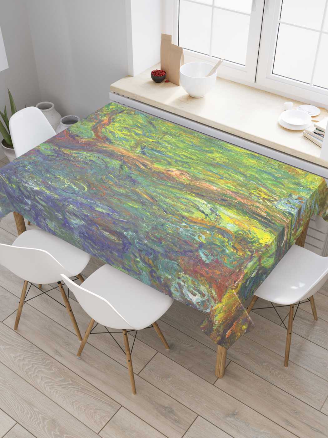 

Скатерть прямоугольная JoyArty "Лес в красках" из сатена, 120x145 см, Зеленый, Лес в красках