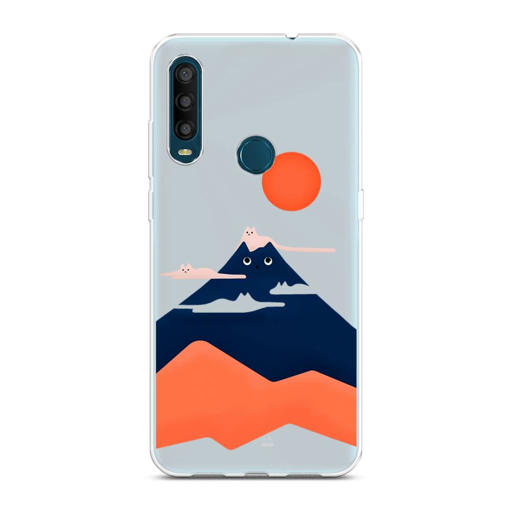 

Чехол на Alcatel 1SE 2020 "Кот-гора", Черный;оранжевый, 171250-4
