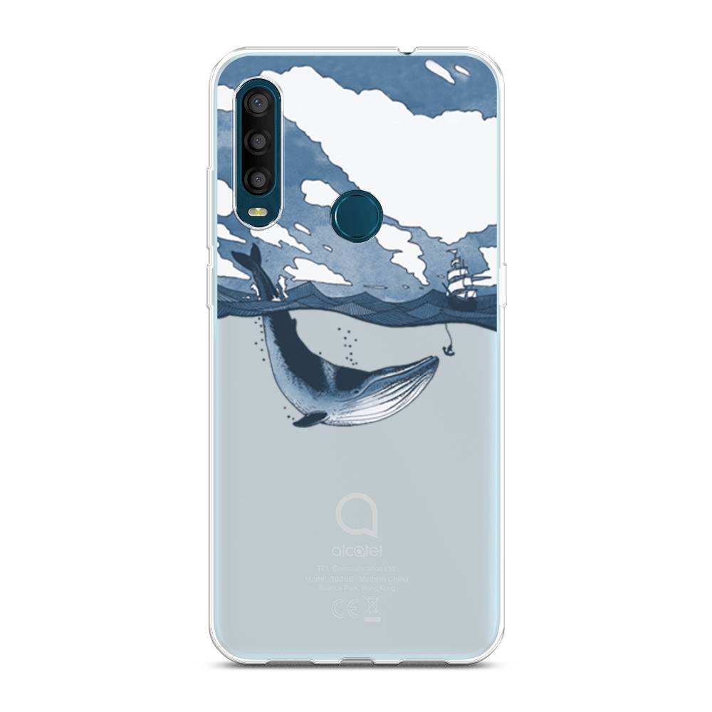 

Чехол на Alcatel 1SE 2020 "Большой кит", Синий, 171250-1