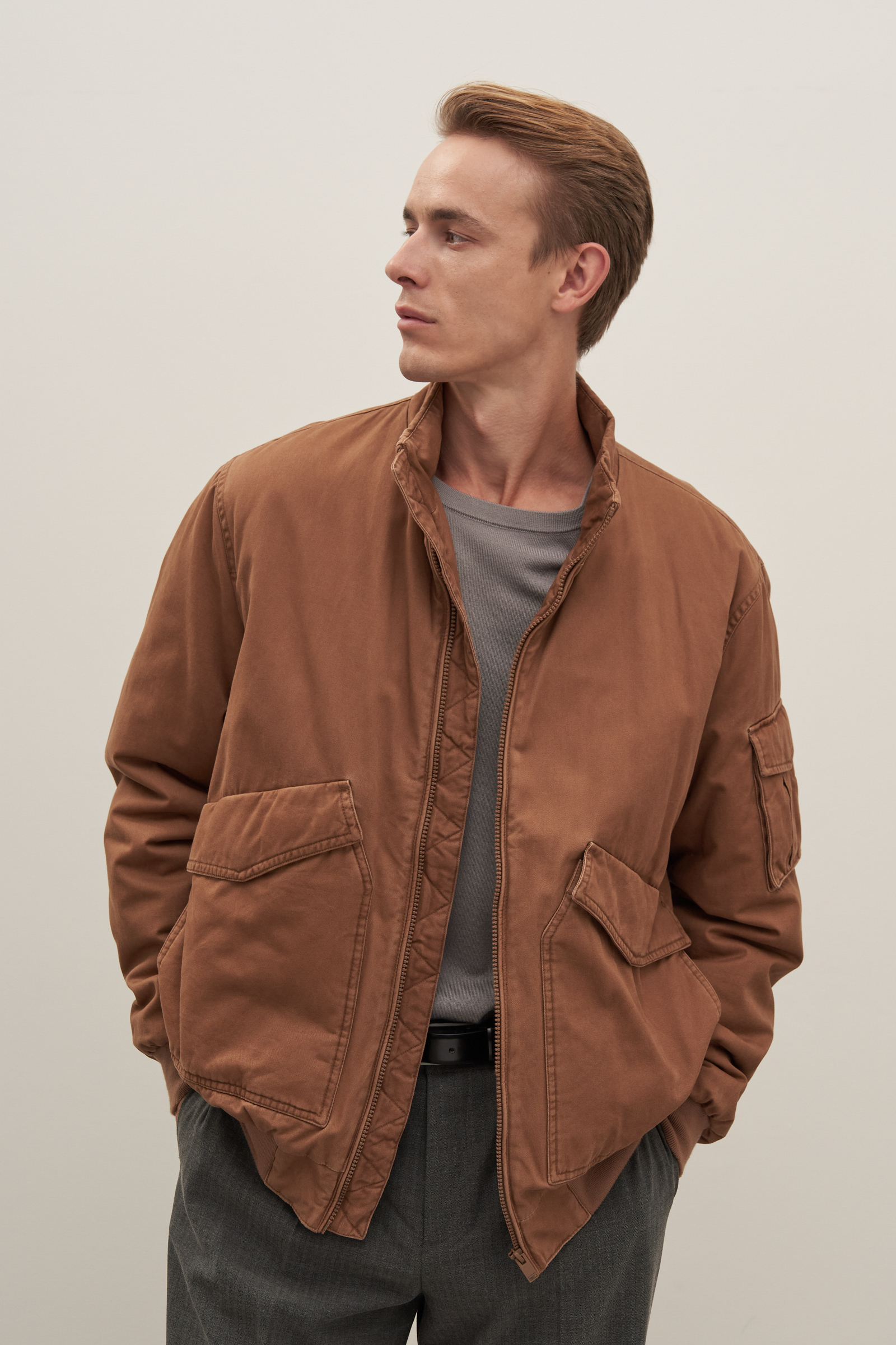 

Куртка мужская Finn Flare FAD210102 коричневая 2XL, Коричневый, FAD210102