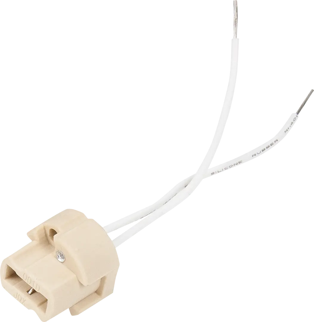 патрон керамический для галогенных ламп 230v g4 0 lh19 22341 Патрон керамический Uniel для лампы G9, цвет белый