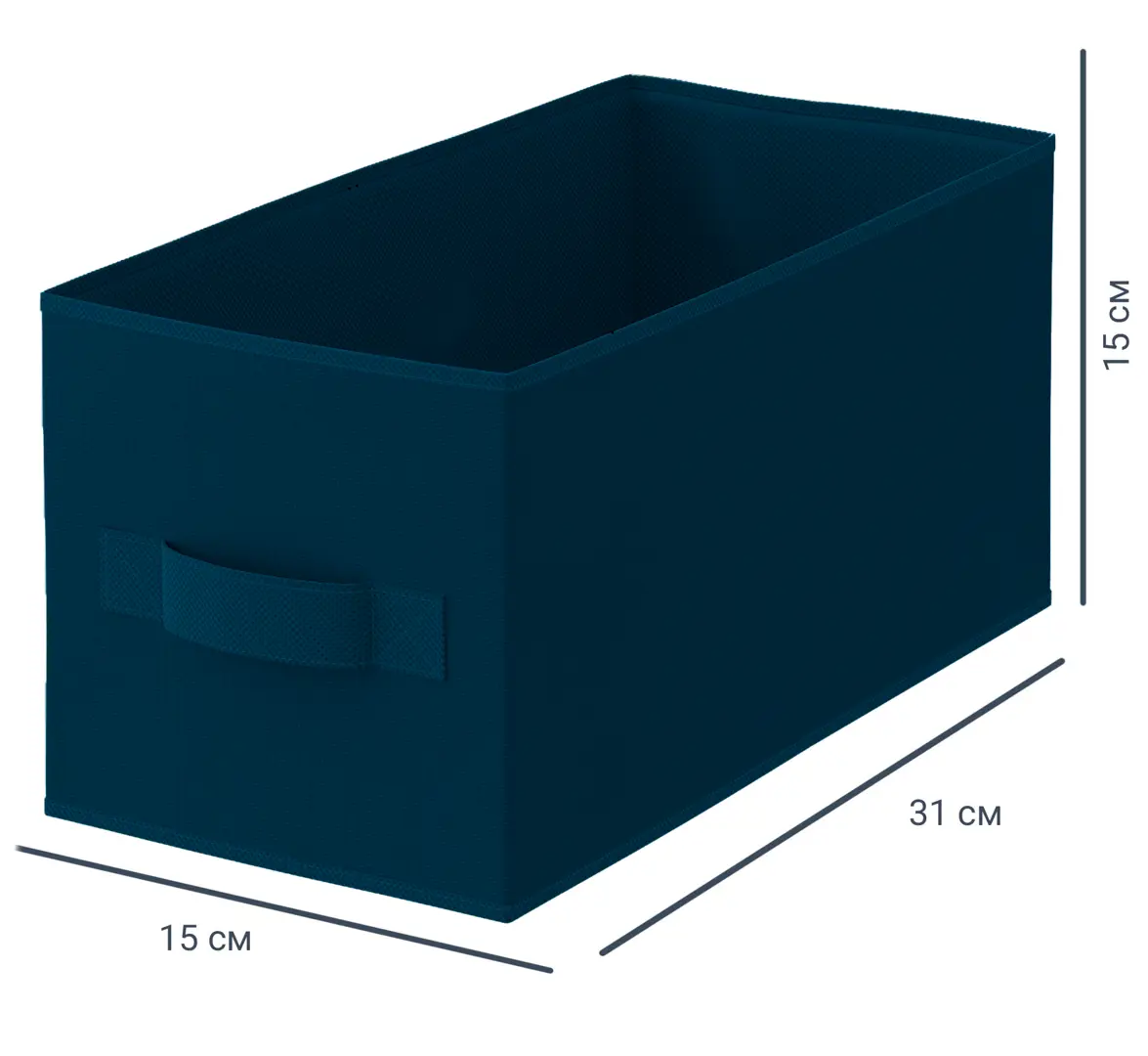 

Короб Spaceo KUB 15x15x31 см 6.9 л полипропилен цвет синий