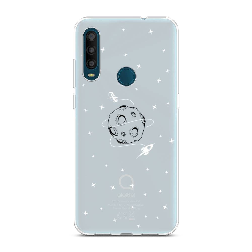 

Чехол на Alcatel 1SE 2020 "Полет вокруг луны", Белый;серый;черный, 171250-2