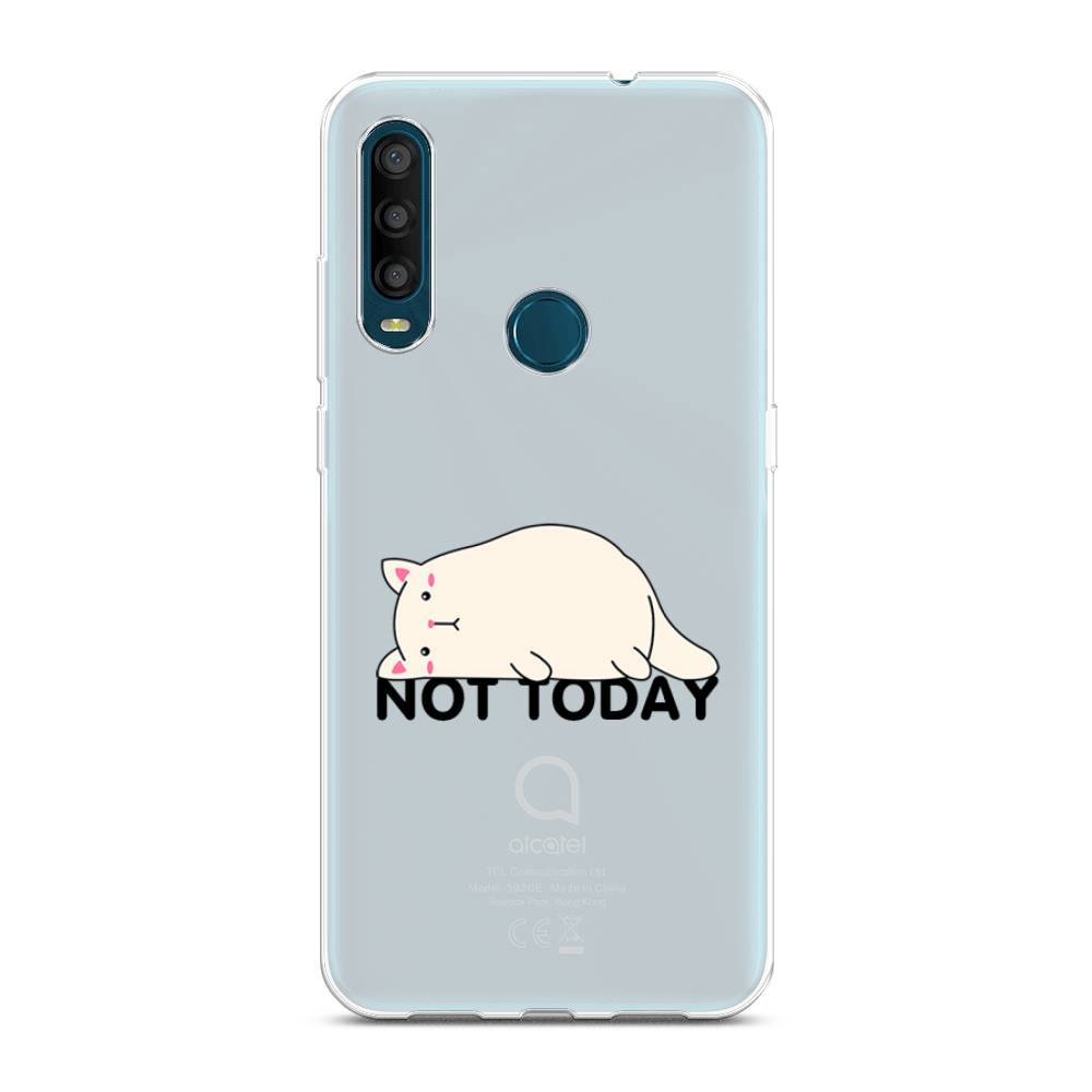 

Чехол на Alcatel 1SE 2020 "Cat not today", Белый;розовый;черный, 171250-1