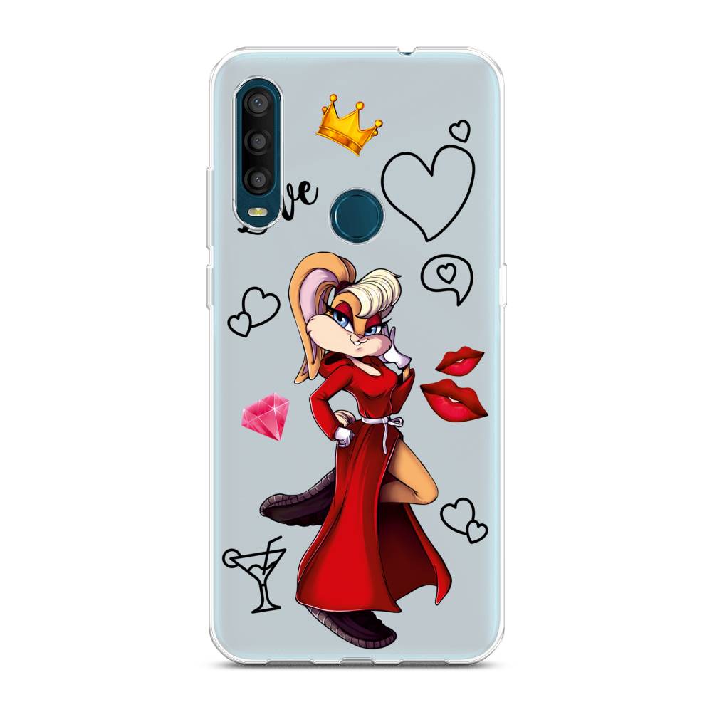 

Чехол на Alcatel 1SE 2020 "Rich Lola Bunny", Красный;бежевый;оранжевый, 171250-6