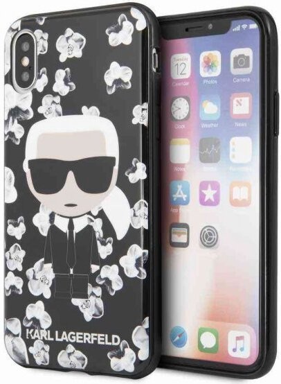 

Чехол CG Mobile Karl Lagerfeld Collection Flower iPhone X/XS Черный