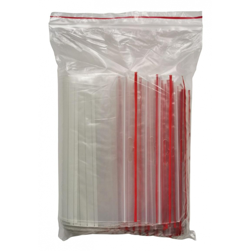 

Пакет с замком (Zip Lock) европодвес 18 х 25см 60 мкм, с полосой 100 шт/уп, Прозрачный