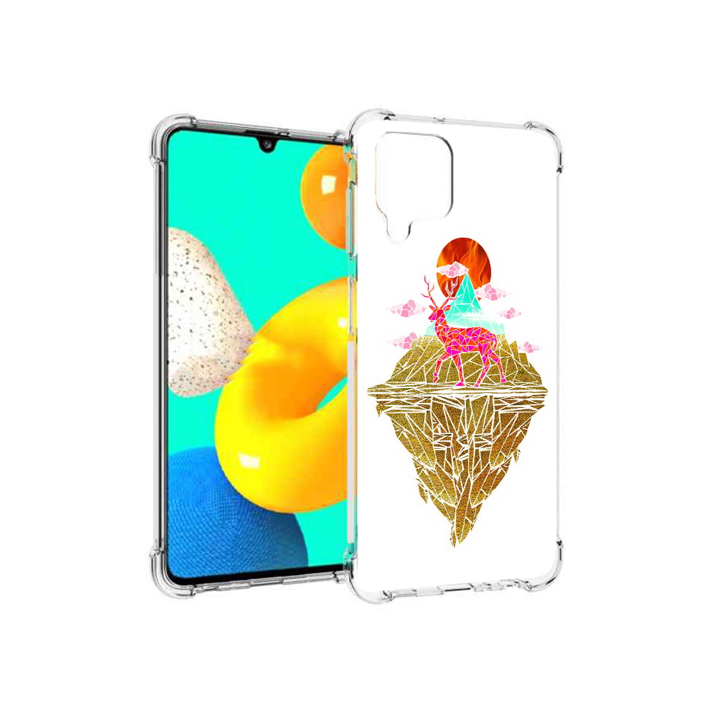 

Чехол MyPads Tocco для Samsung Galaxy M32 розовый олень абстракция (PT161818.523.586), Прозрачный, Tocco
