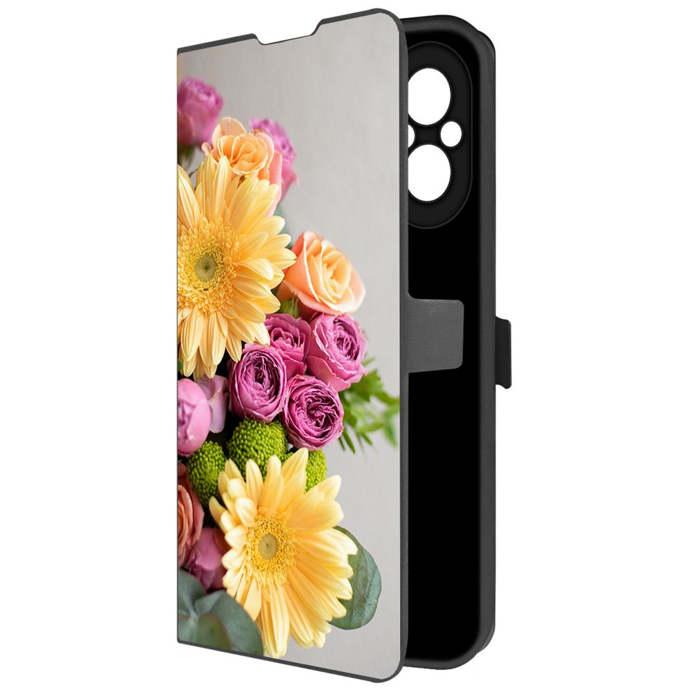 

Чехол-книжка Krutoff Eco Book для Realme C67 Букет (черный)
