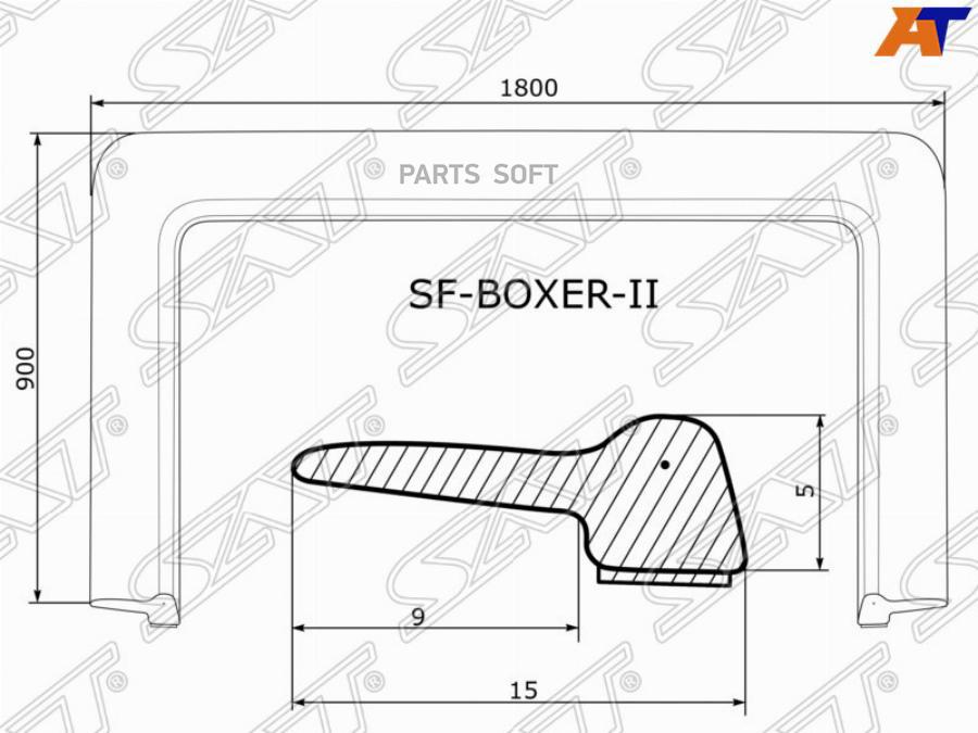 SAT Молдинг лобового стекла PEUGEOT BOXER II/FIAT DUCATO II/CITROEN JUMPER II 06-