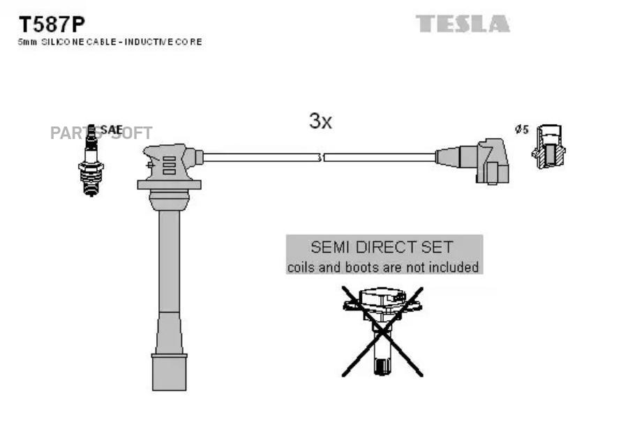 

T587p-Tsl к-Кт Проводов Toyota Land Cruiser Prado (J90)/4runner Ii 3.4 95-08 TESLA арт. T5