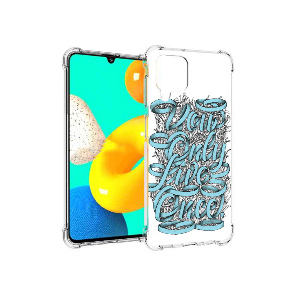 

Чехол MyPads Tocco для Samsung Galaxy M32 слова из ленты абстракция (PT161818.523.607), Прозрачный, Tocco