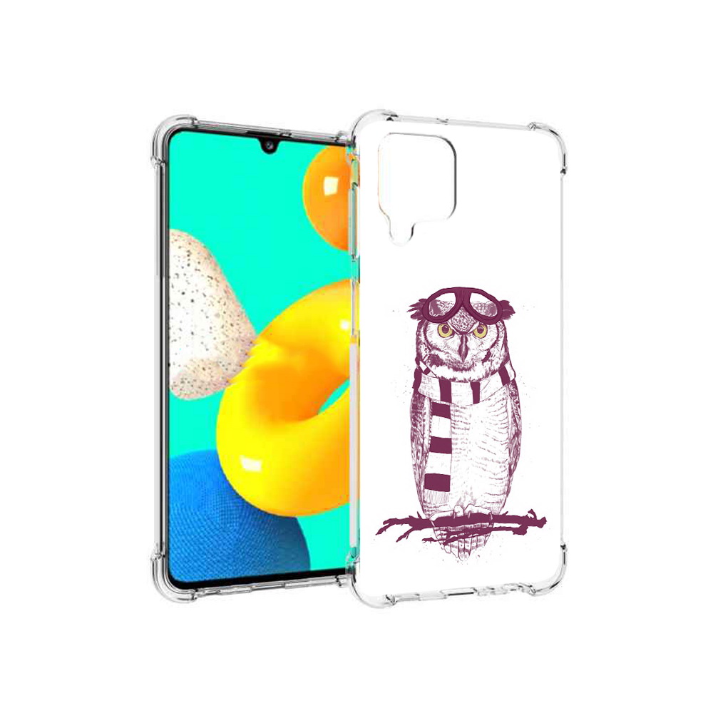 

Чехол MyPads Tocco для Samsung Galaxy M32 сова-летчик (PT161818.523.612), Прозрачный, Tocco
