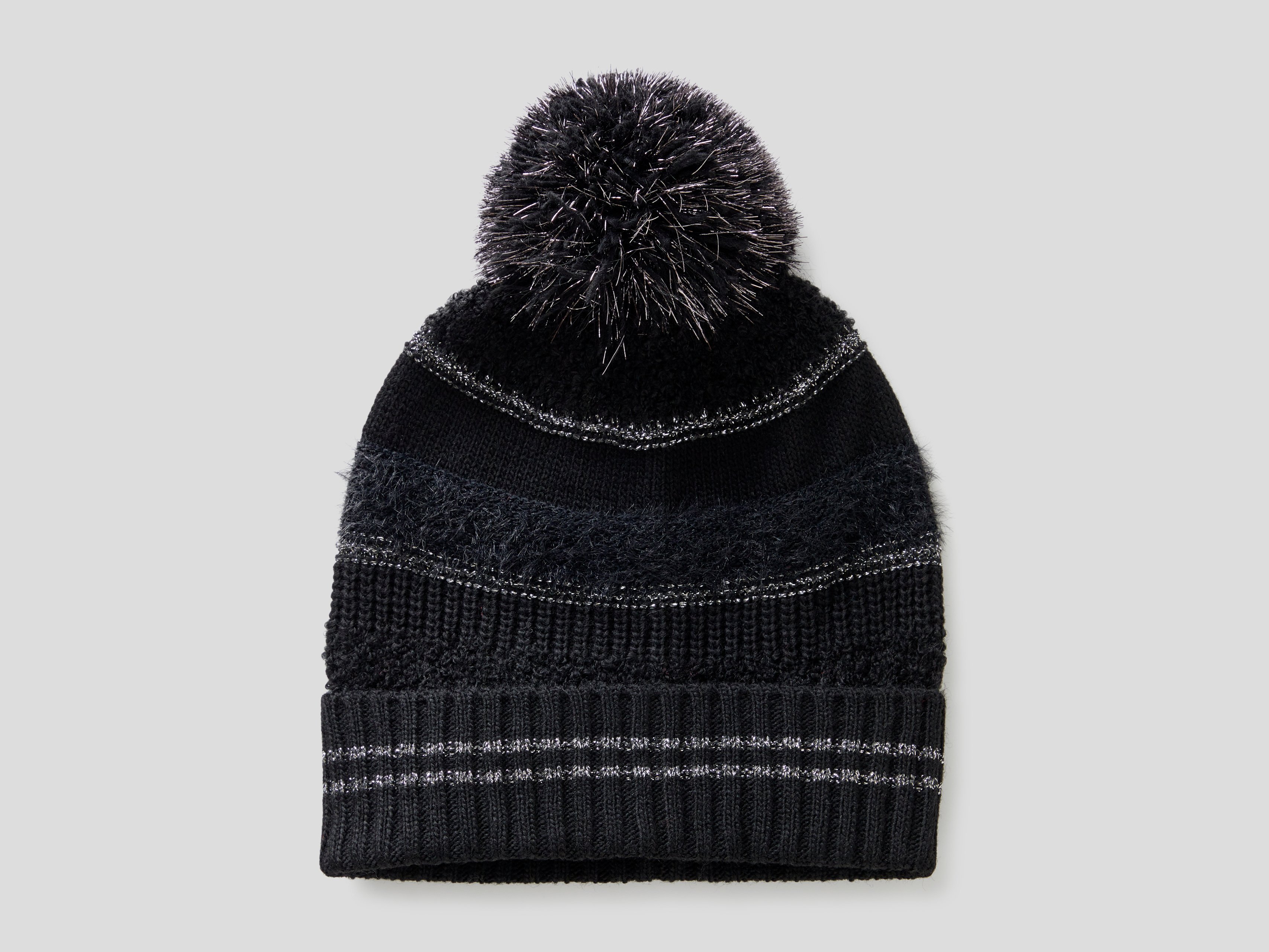 фото Шапка для девочек benetton цв. черный р.140 united colors of benetton