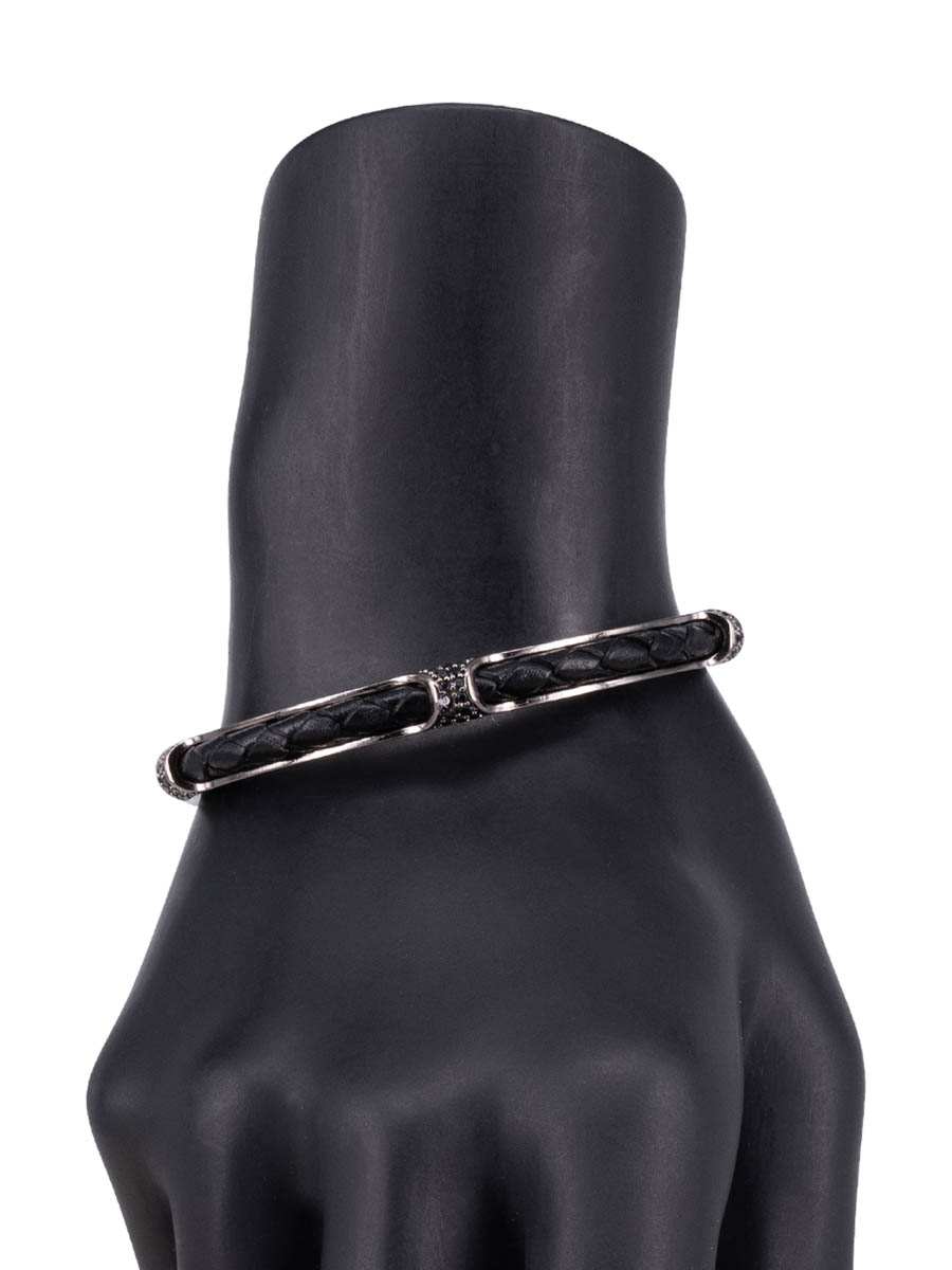 

Браслет из бижутерного сплава и натуральной кожи р.16-18 OTOKODESIGN 8-56601, 8-56601