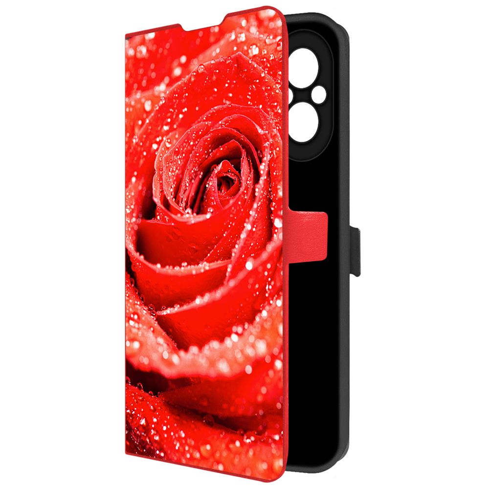 

Чехол-книжка Krutoff Eco Book для Realme C67 Роза (красный)
